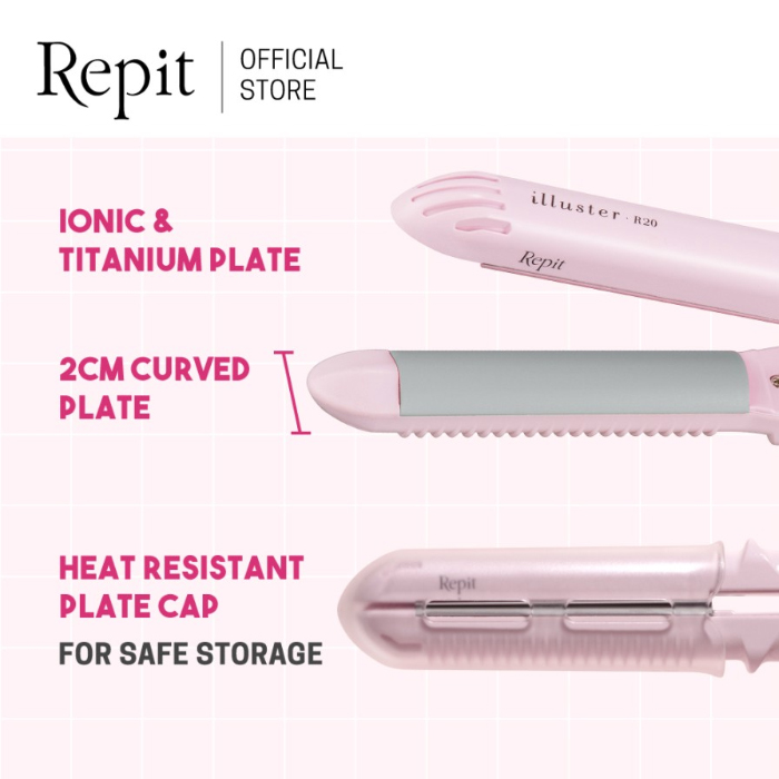 Repit Hair Styler Catokan Volume Rambut Volumizer - Pink